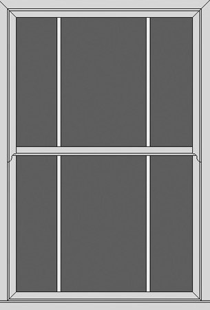 Twin vertical bar window