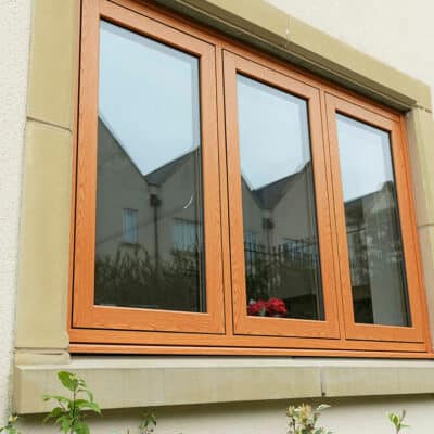 Flush Sash Window orange/brown