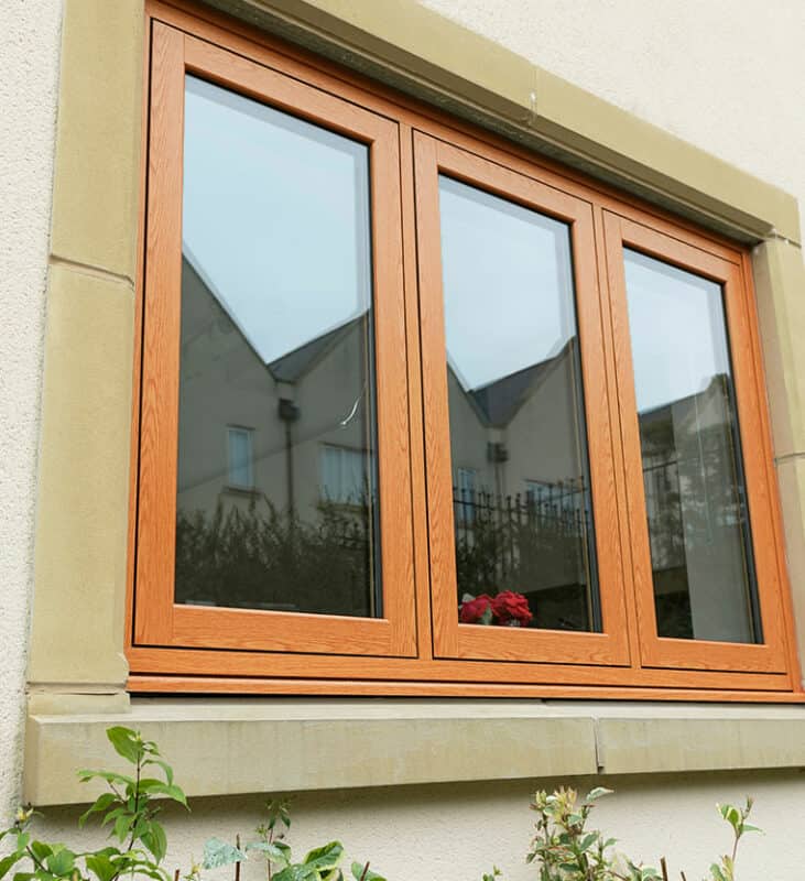 Flush Sash Window orange/brown