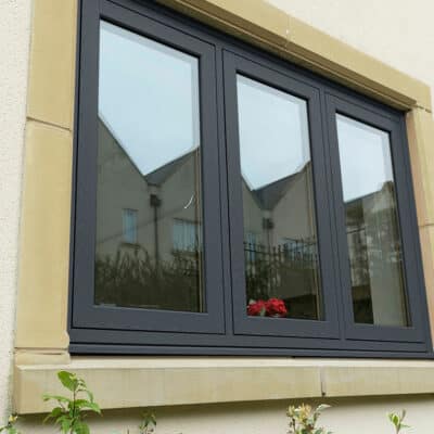 Flush Casement Window in black