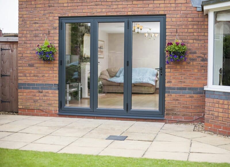 Bifold door outside house